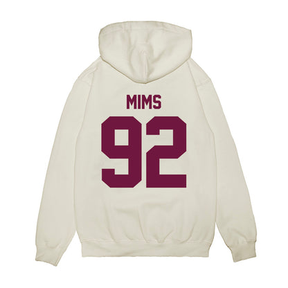 Texas A&M - NCAA Football : CJ Mims - Vintage Helmet Premium Hooded Sweatshirt-1