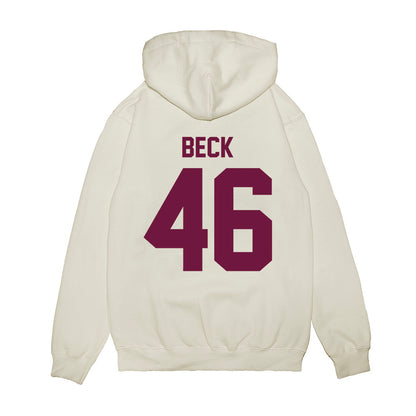 Texas A&M - NCAA Football : Qui Beck - Vintage Helmet Premium Hooded Sweatshirt-1