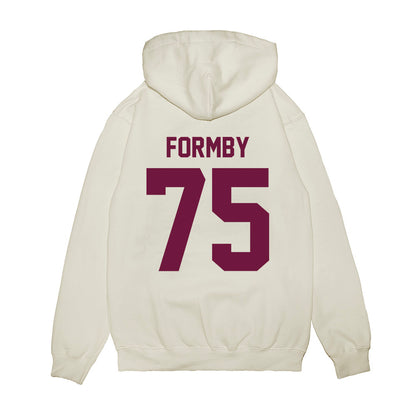 Texas A&M - NCAA Football : Wilkin Formby - Vintage Helmet Premium Hooded Sweatshirt-1