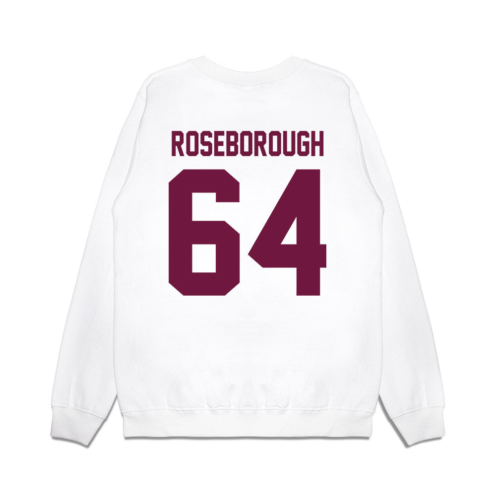 Texas A&M - NCAA Football : Samuel Roseborough - Vintage Helmet Premium Crewneck Sweatshirt-1