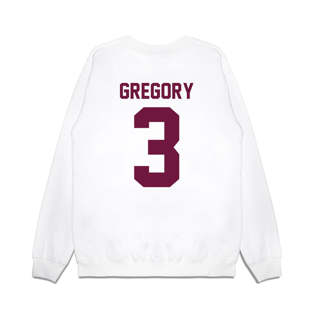Texas A&M - NCAA Football : Aaron Gregory - Vintage Helmet Premium Crewneck Sweatshirt-1