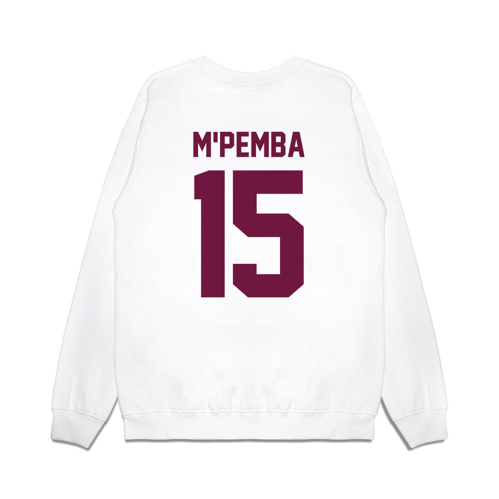 Texas A&M - NCAA Football : Sam M'Pemba - Vintage Helmet Premium Crewneck Sweatshirt-1
