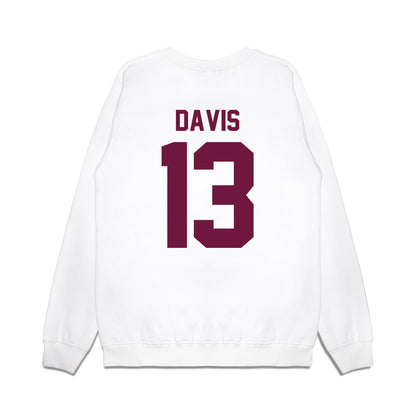 Texas A&M - NCAA Football : Myles Davis - Vintage Helmet Premium Crewneck Sweatshirt-1