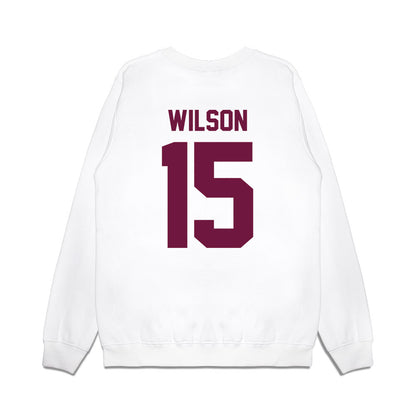 Texas A&M - NCAA Football : Tylan Wilson - Vintage Helmet Premium Crewneck Sweatshirt-1