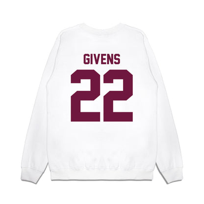 Texas A&M - NCAA Football : Tristian Givens - Vintage Helmet Premium Crewneck Sweatshirt-1