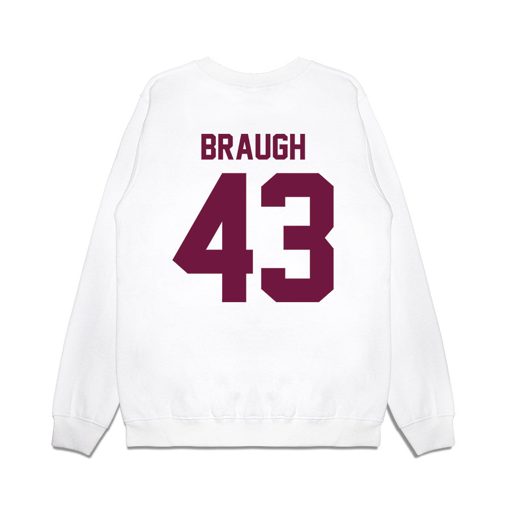 Texas A&M - NCAA Football : Carter Braugh - Vintage Helmet Premium Crewneck Sweatshirt-1