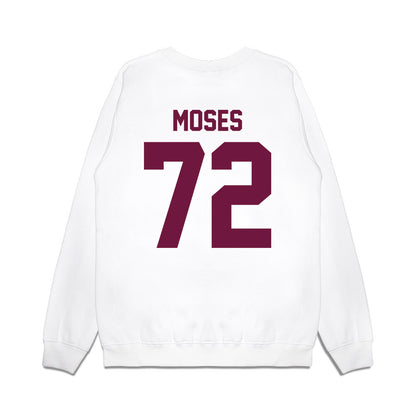 Texas A&M - NCAA Football : Joshua Moses - Vintage Helmet Premium Crewneck Sweatshirt-1