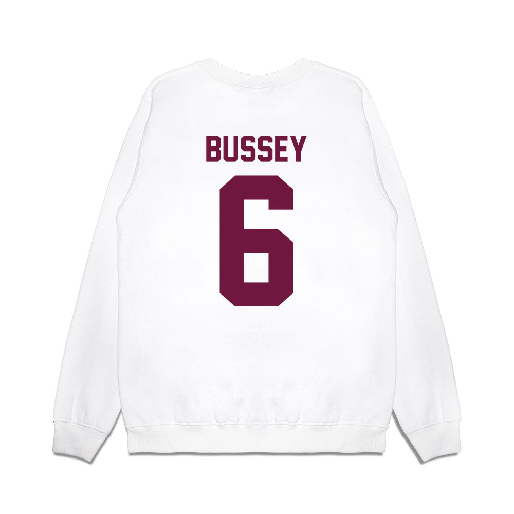 Texas A&M - NCAA Football : Terry Bussey - Vintage Helmet Premium Crewneck Sweatshirt-1