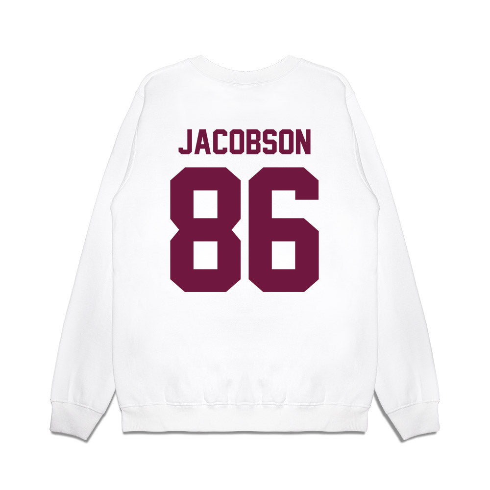 Texas A&M - NCAA Football : Evan Jacobson - Vintage Helmet Premium Crewneck Sweatshirt-1