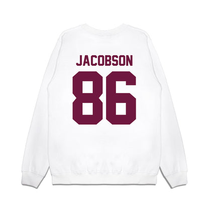 Texas A&M - NCAA Football : Evan Jacobson - Vintage Helmet Premium Crewneck Sweatshirt-1