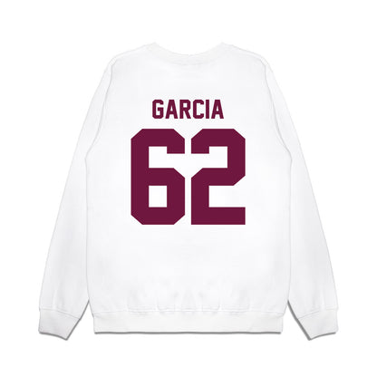 Texas A&M - NCAA Football : Marcus Garcia - Vintage Helmet Premium Crewneck Sweatshirt-1