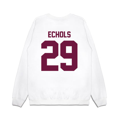 Texas A&M - NCAA Football : Justin Echols - Vintage Helmet Premium Crewneck Sweatshirt-1