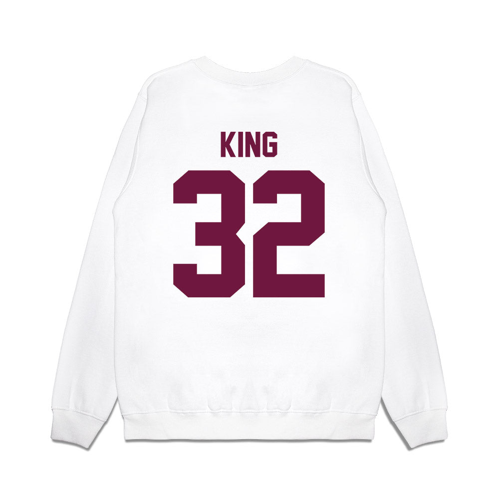 Texas A&M - NCAA Football : Taiyion King - Vintage Helmet Premium Crewneck Sweatshirt-1