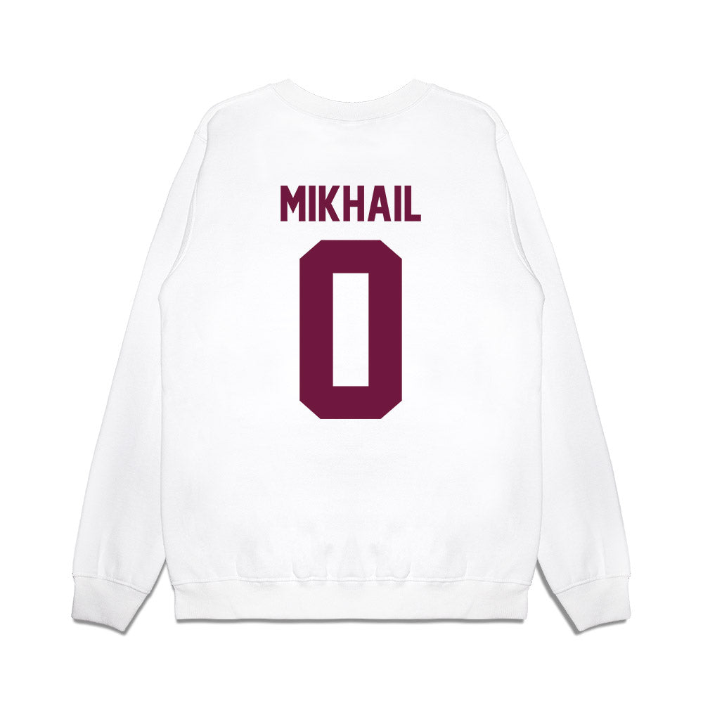 Texas A&M - NCAA Football : Noah Mikhail - Vintage Helmet Premium Crewneck Sweatshirt-1
