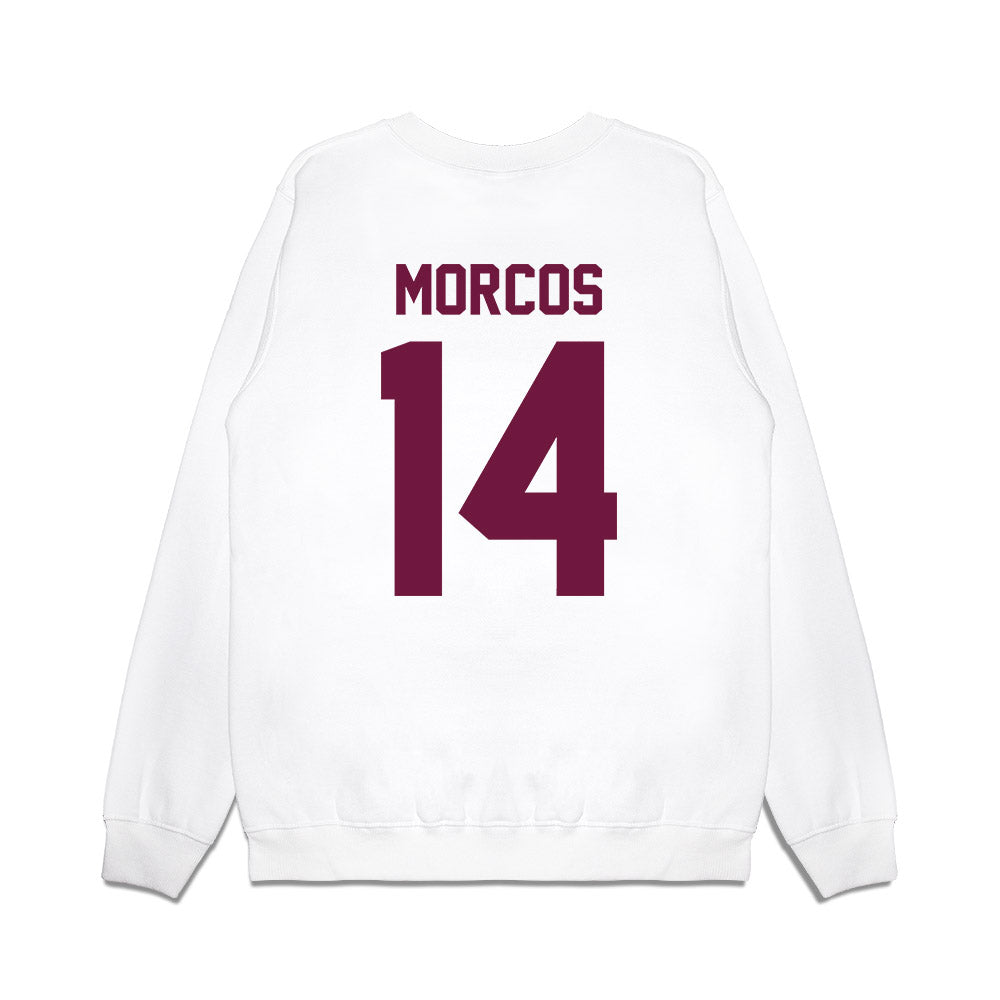 Texas A&M - NCAA Football : Eli Morcos - Vintage Helmet Premium Crewneck Sweatshirt-1