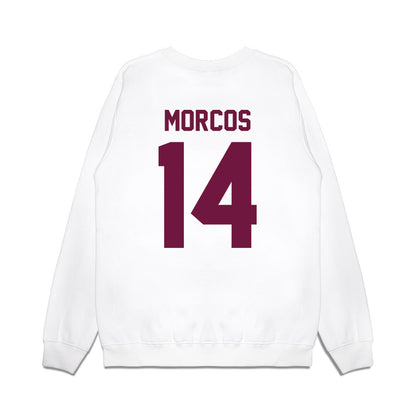 Texas A&M - NCAA Football : Eli Morcos - Vintage Helmet Premium Crewneck Sweatshirt-1