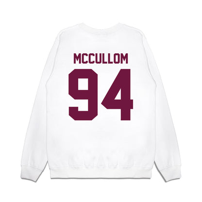 Texas A&M - NCAA Football : Angelo McCullom - Vintage Helmet Premium Crewneck Sweatshirt-1