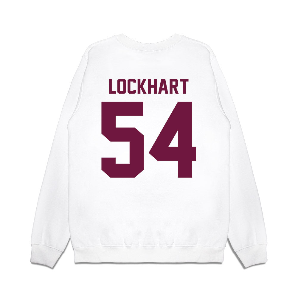 Texas A&M - NCAA Football : Jordan Lockhart - Vintage Helmet Premium Crewneck Sweatshirt-1