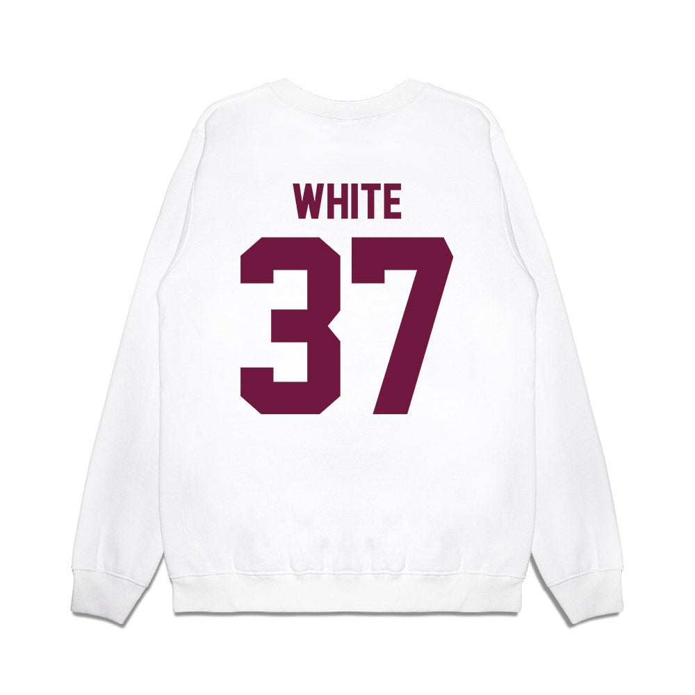 Texas A&M - NCAA Football : Tyler White - Vintage Helmet Premium Crewneck Sweatshirt-1