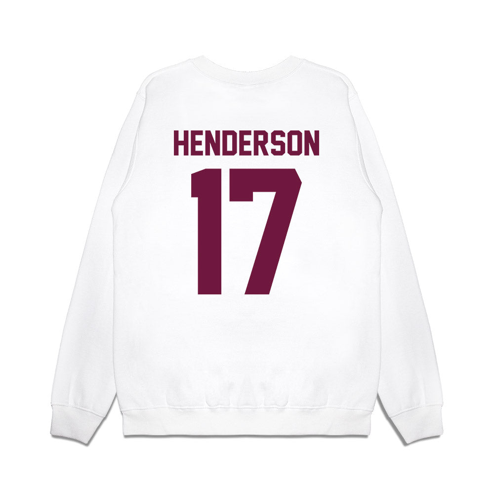 Texas A&M - NCAA Football : Ryan Henderson - Vintage Helmet Premium Crewneck Sweatshirt-1