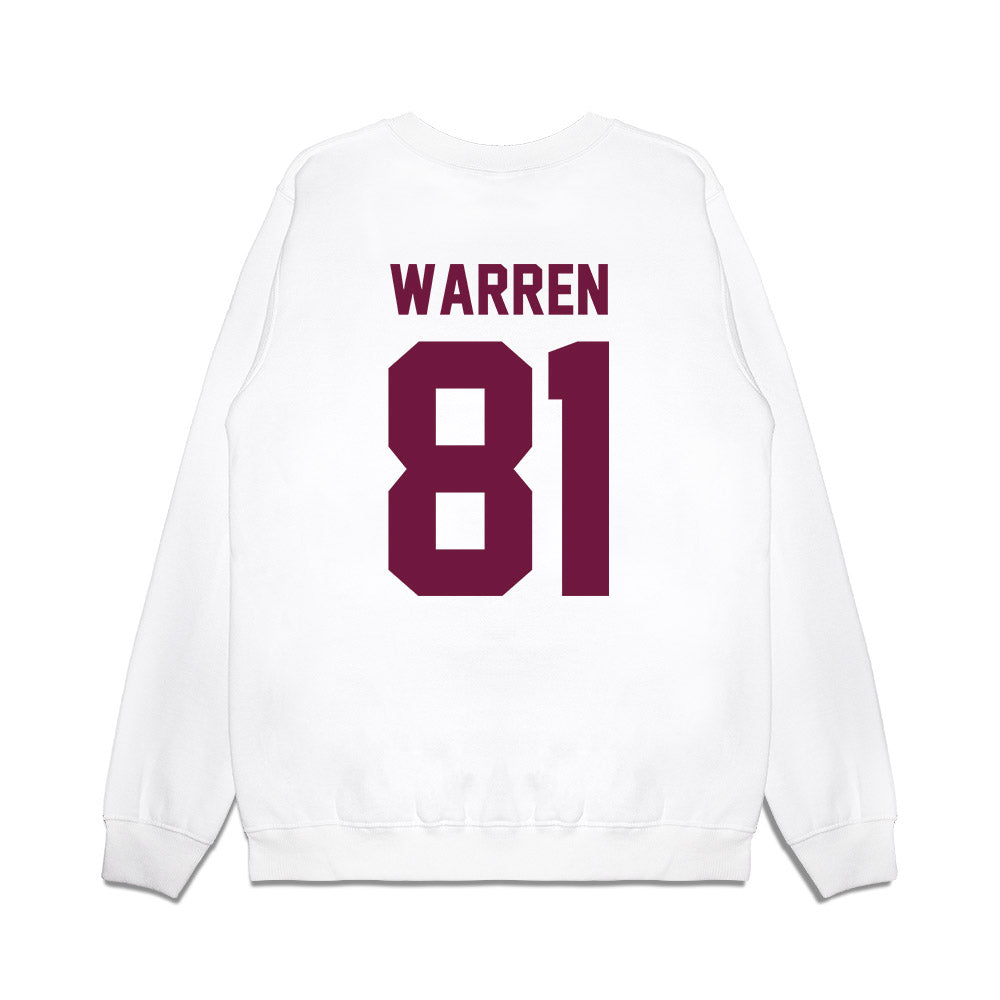 Texas A&M - NCAA Football : Jayden Warren - Vintage Helmet Premium Crewneck Sweatshirt-1