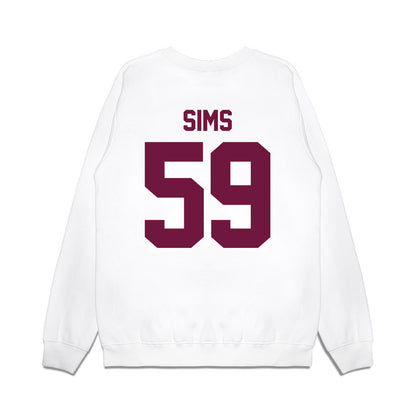 Texas A&M - NCAA Football : Chace Sims - Vintage Helmet Premium Crewneck Sweatshirt-1