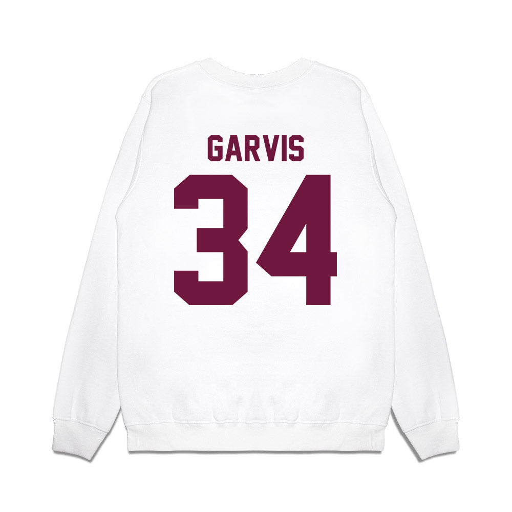 Texas A&M - NCAA Football : Kyle Garvis - Vintage Helmet Premium Crewneck Sweatshirt-1