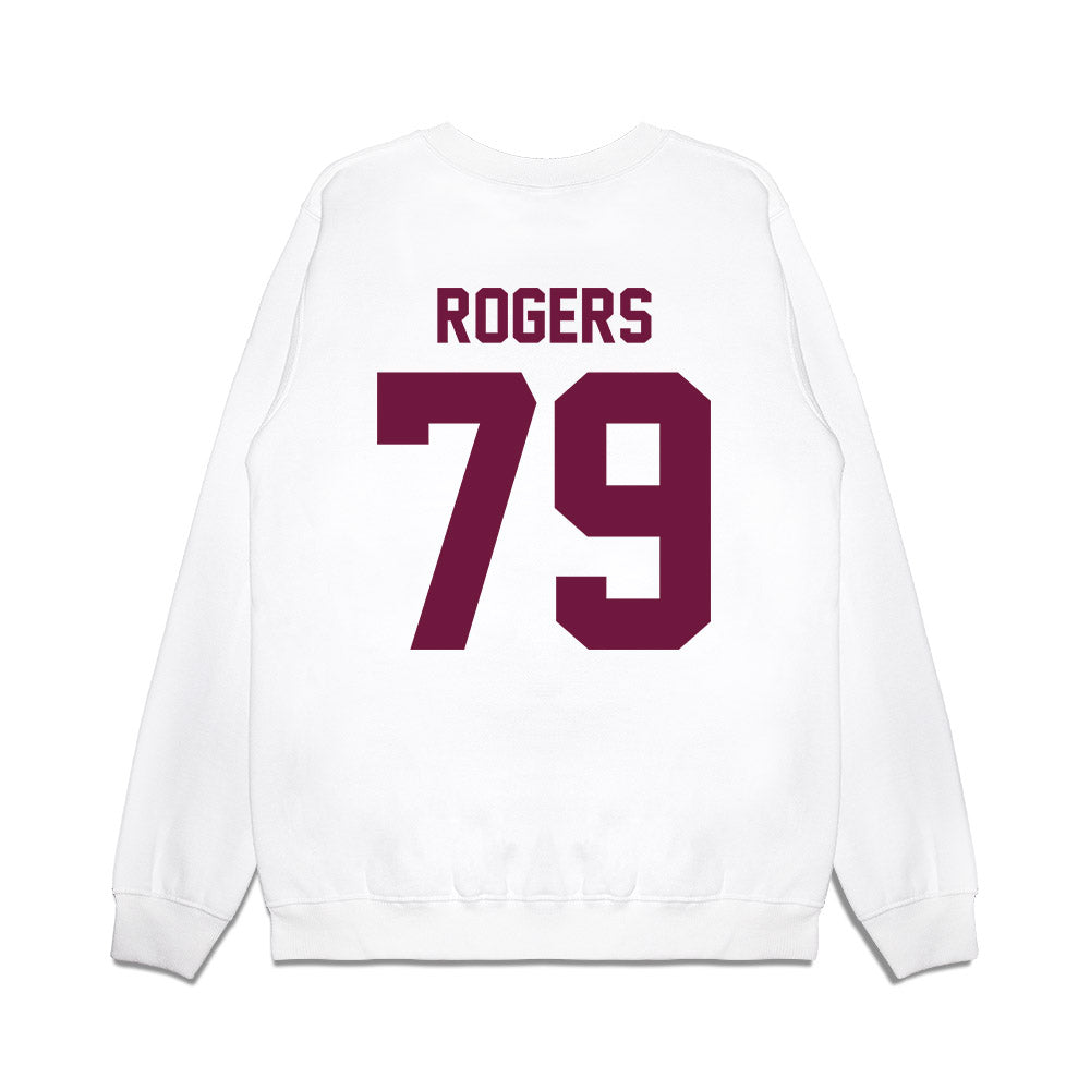 Texas A&M - NCAA Football : Lamont Rogers - Vintage Helmet Premium Crewneck Sweatshirt-1