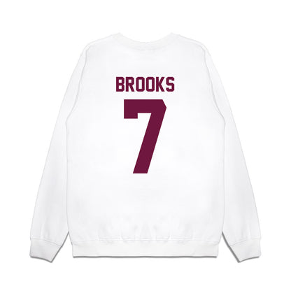 Texas A&M - NCAA Football : Dalton Brooks - Vintage Helmet Premium Crewneck Sweatshirt-1