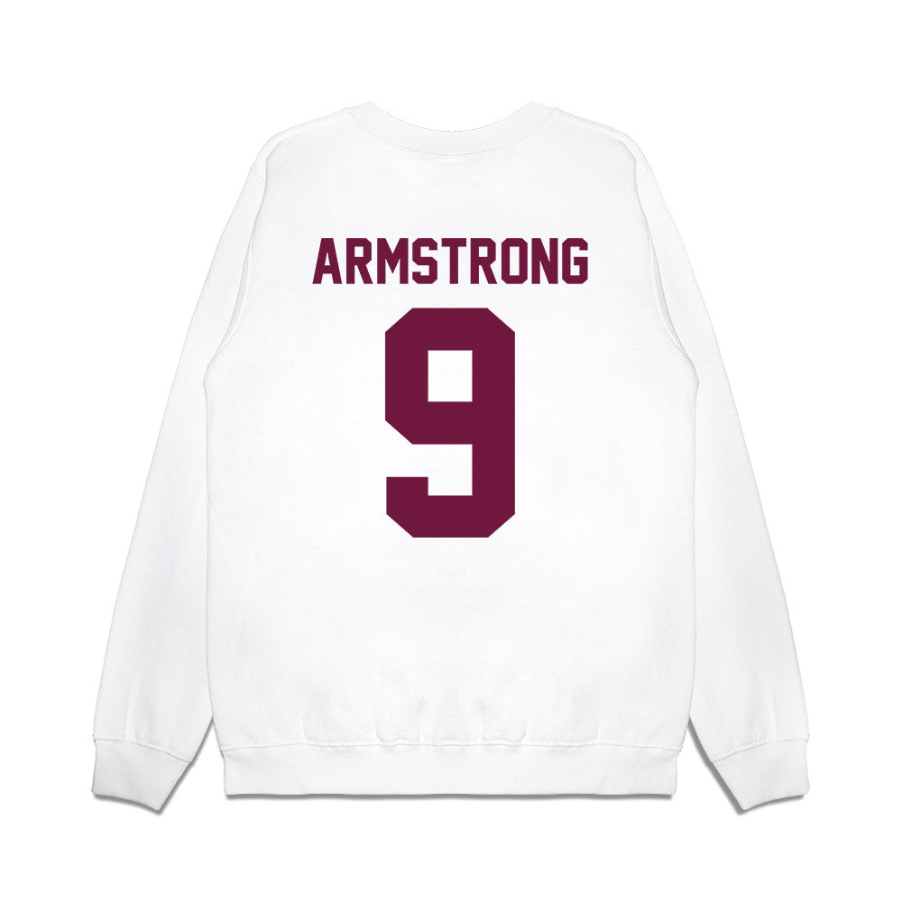 Texas A&M - NCAA Football : Kiotti Armstrong - Vintage Helmet Premium Crewneck Sweatshirt-1