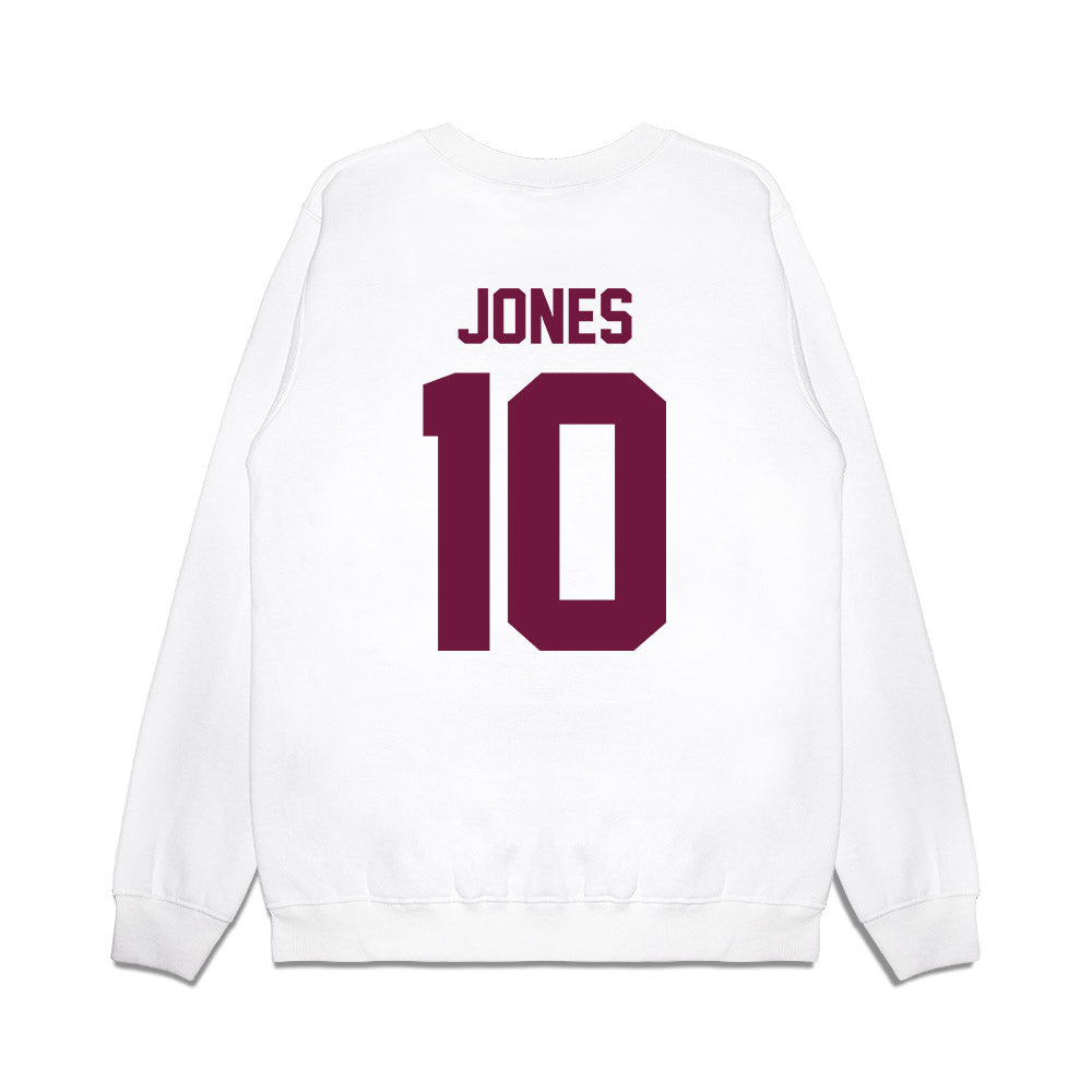 Texas A&M - NCAA Football : Marco Jones - Vintage Helmet Premium Crewneck Sweatshirt-1