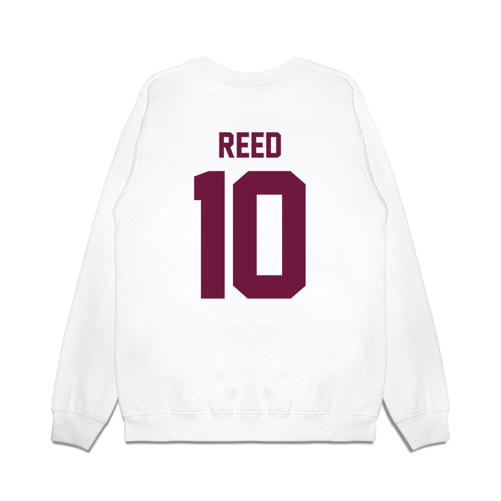 Texas A&M - NCAA Football : Marcel Reed - Vintage Helmet Premium Crewneck Sweatshirt-1