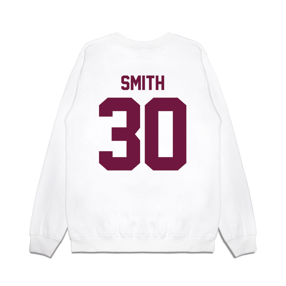Texas A&M - NCAA Football : Tj Smith - Vintage Helmet Premium Crewneck Sweatshirt-1