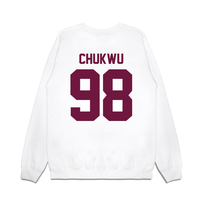 Texas A&M - NCAA Football : Jesse Chukwu - Vintage Helmet Premium Crewneck Sweatshirt-1