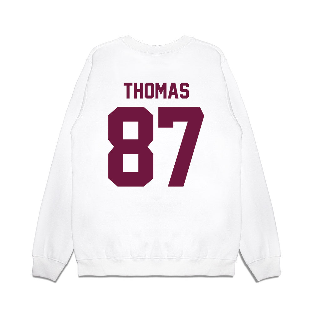 Texas A&M - NCAA Football : Houston Thomas - Vintage Helmet Premium Crewneck Sweatshirt-1