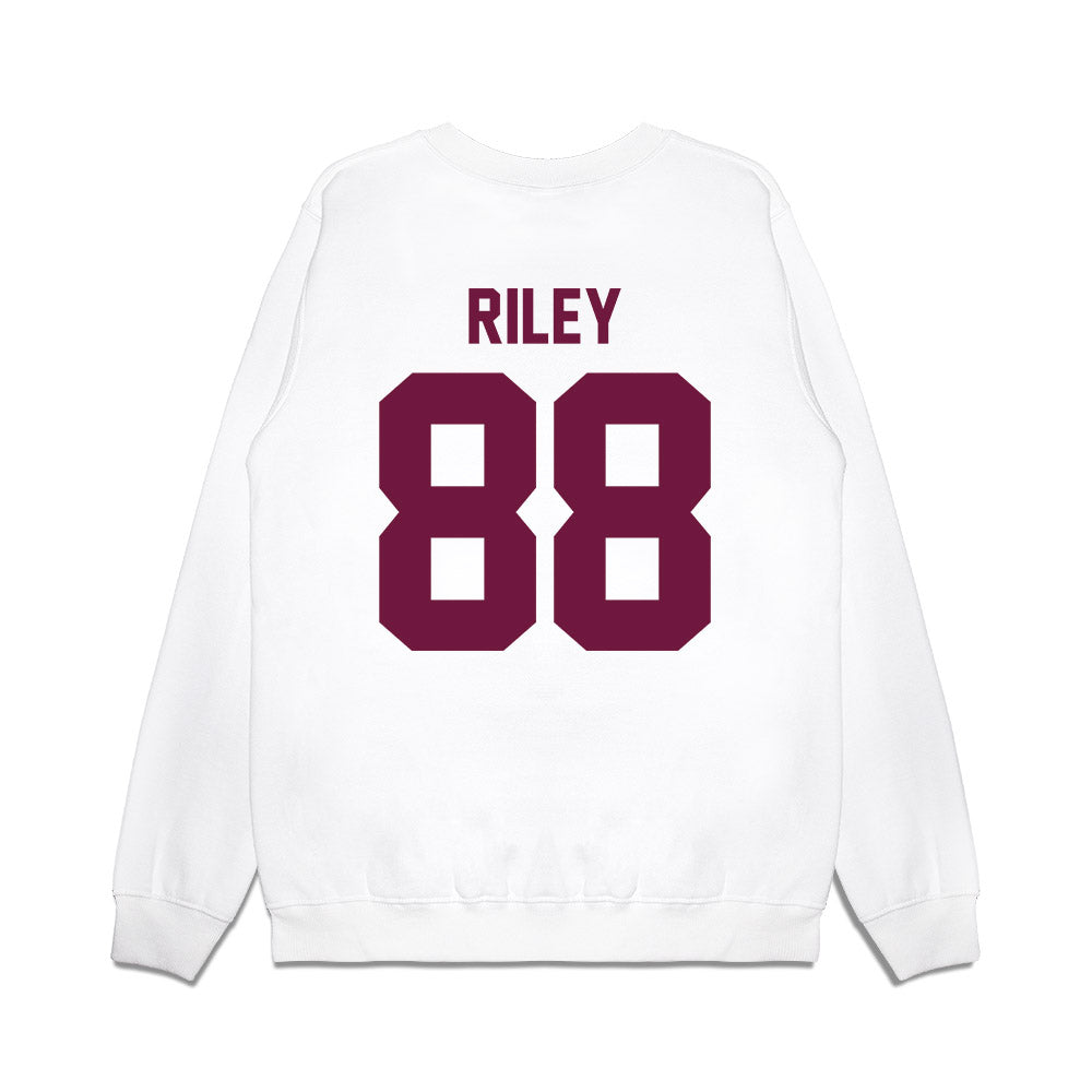 Texas A&M - NCAA Football : Micah Riley - Vintage Helmet Premium Crewneck Sweatshirt-1