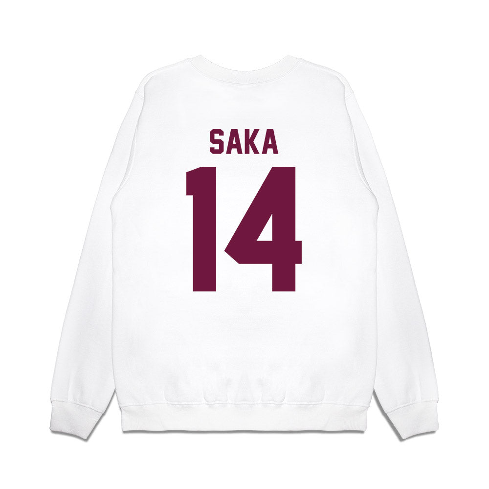Texas A&M - NCAA Football : Anto Saka - Vintage Helmet Premium Crewneck Sweatshirt-1