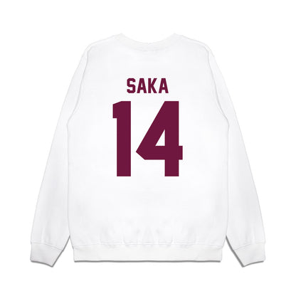 Texas A&M - NCAA Football : Anto Saka - Vintage Helmet Premium Crewneck Sweatshirt-1