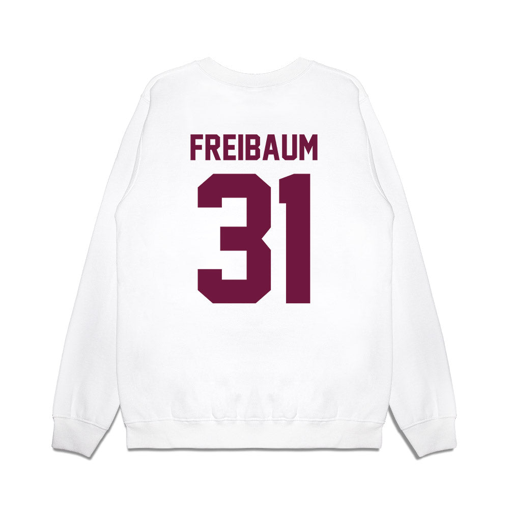 Texas A&M - NCAA Football : Shea Freibaum - Vintage Helmet Premium Crewneck Sweatshirt-1