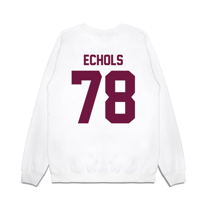 Texas A&M - NCAA Football : Coen Echols - Vintage Helmet Premium Crewneck Sweatshirt-1