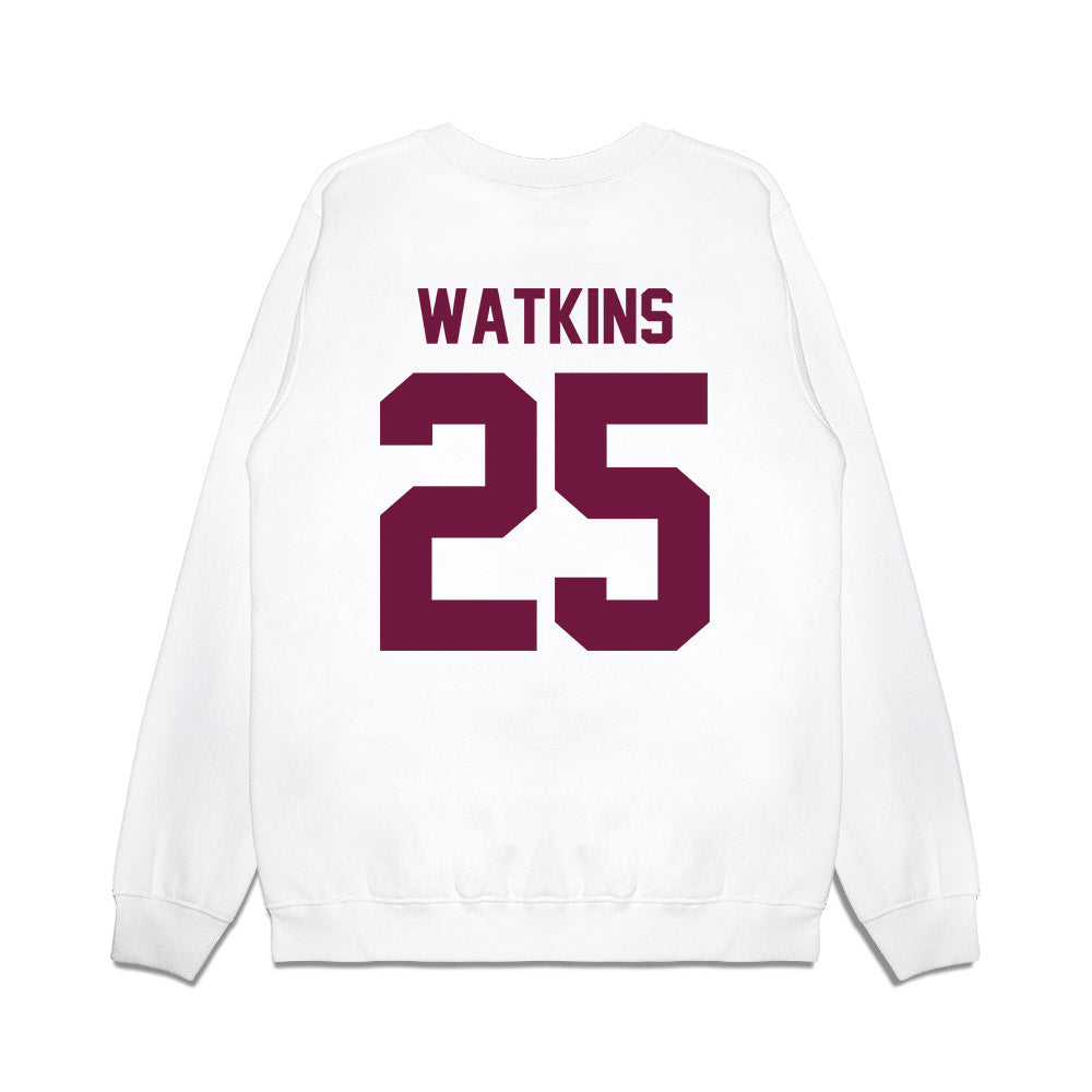 Texas A&M - NCAA Football : Tamarion Watkins - Vintage Helmet Premium Crewneck Sweatshirt-1