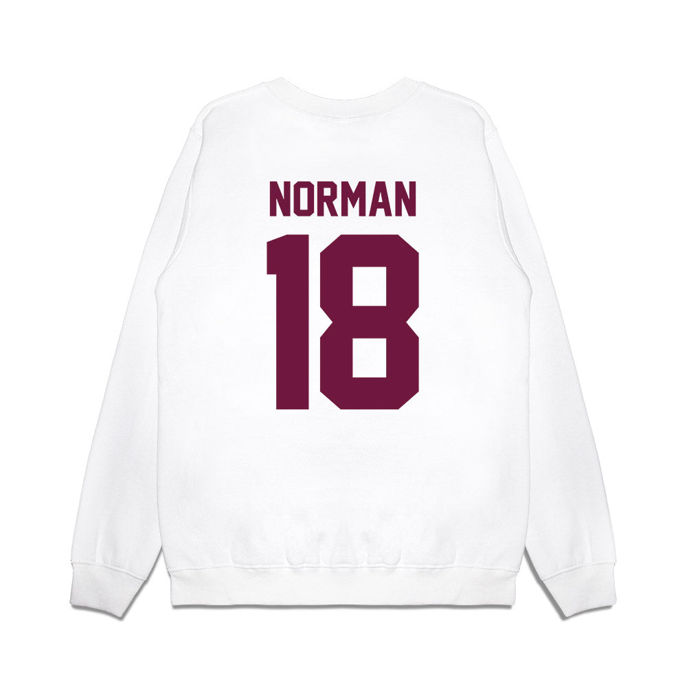 Texas A&M - NCAA Football : TK Norman - Vintage Helmet Premium Crewneck Sweatshirt-1