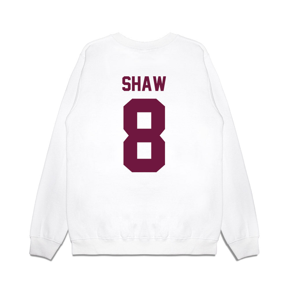 Texas A&M - NCAA Football : Jordan Shaw - Vintage Helmet Premium Crewneck Sweatshirt-1