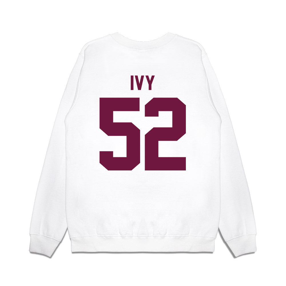 Texas A&M - NCAA Football : Blake Ivy - Vintage Helmet Premium Crewneck Sweatshirt-1