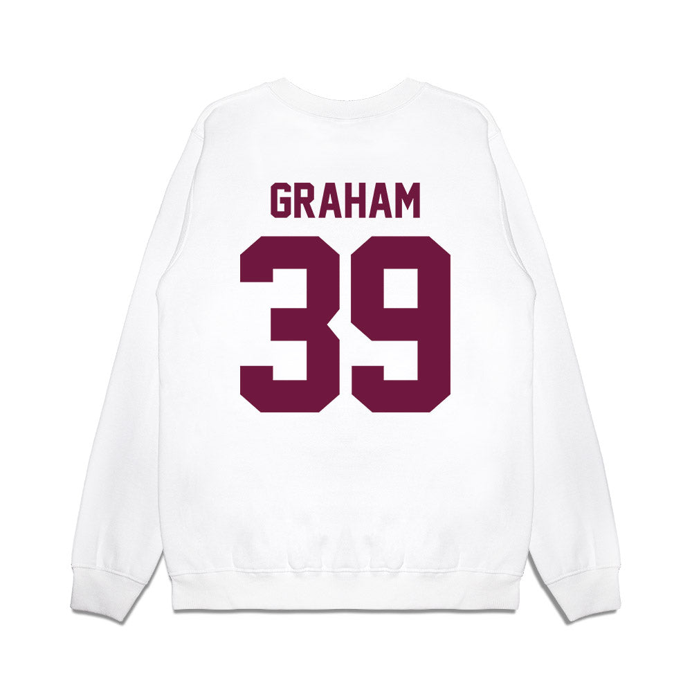 Texas A&M - NCAA Football : Adam Graham - Vintage Helmet Premium Crewneck Sweatshirt-1