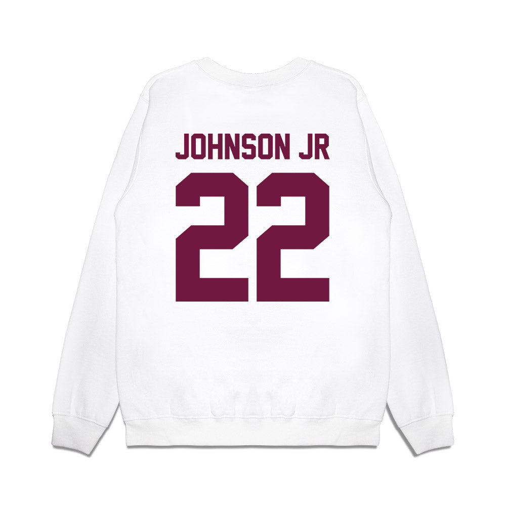 Texas A&M - NCAA Football : Rashad "Tom Tom" Johnson Jr - Vintage Helmet Premium Crewneck Sweatshirt-1
