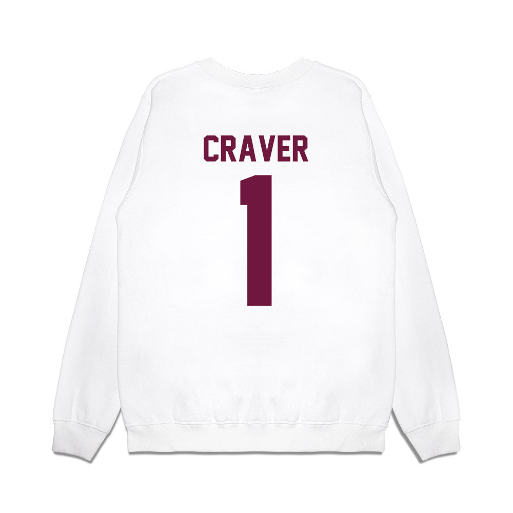 Texas A&M - NCAA Football : Mario Craver - Vintage Helmet Premium Crewneck Sweatshirt-1