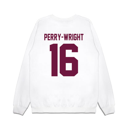Texas A&M - NCAA Football : Bryce Perry-Wright - Vintage Helmet Premium Crewneck Sweatshirt-1