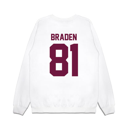 Texas A&M - NCAA Football : Luke Braden - Vintage Helmet Premium Crewneck Sweatshirt-1