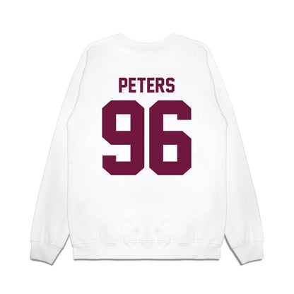 Texas A&M - NCAA Football : Waylon Peters - Vintage Helmet Premium Crewneck Sweatshirt-1